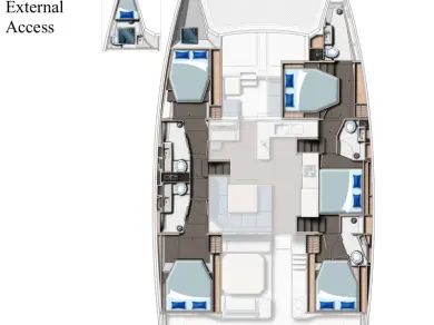 Pronájem jachty v Furnari -Leopard Catamarans / Robertson & Caine Leopard 50 - 5 + 1 cab na Samboatu