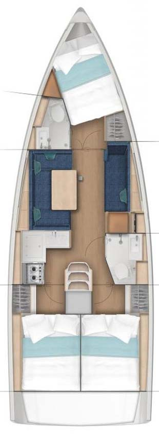 Jeanneau Sun Odyssey 380 jednotlivci a charterové společnosti v Gouvia
