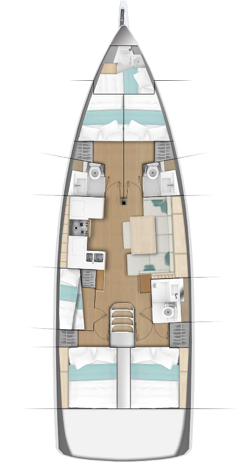 Pronájem lodi Biograd Na Moru lákavé ceny Sun Odyssey 490