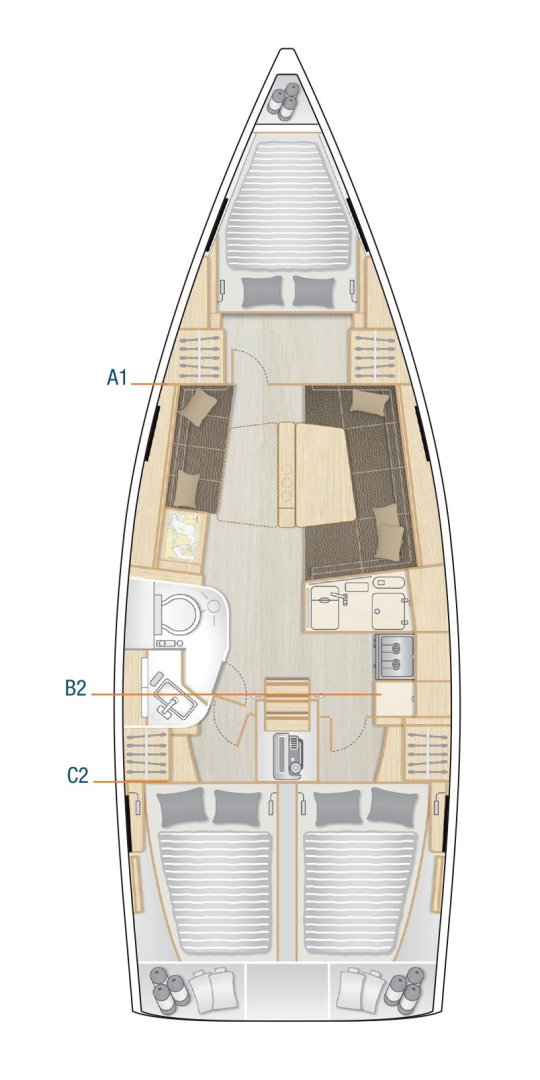 Pronajmout si Hanse Hanse 388 v Pula