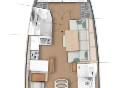 Jeanneau Sun Odyssey 440 jednotlivci a charterové společnosti v Rhodos
