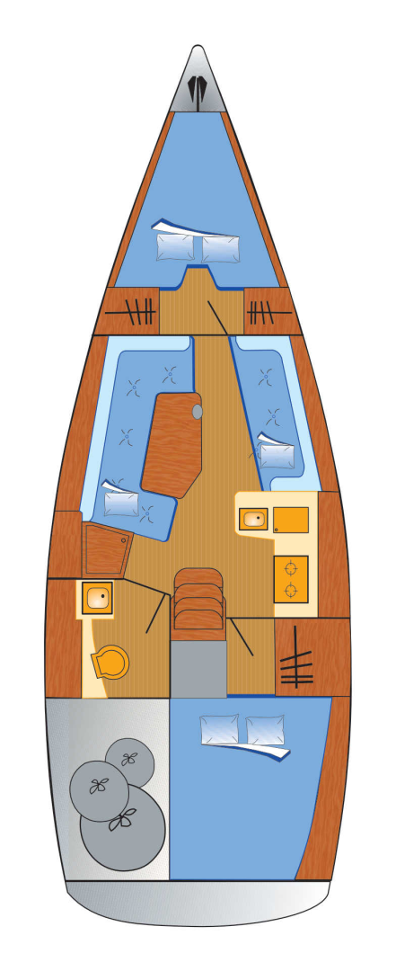 Hanse Hanse 320 jednotlivci a charterové společnosti v Heiligenhafen