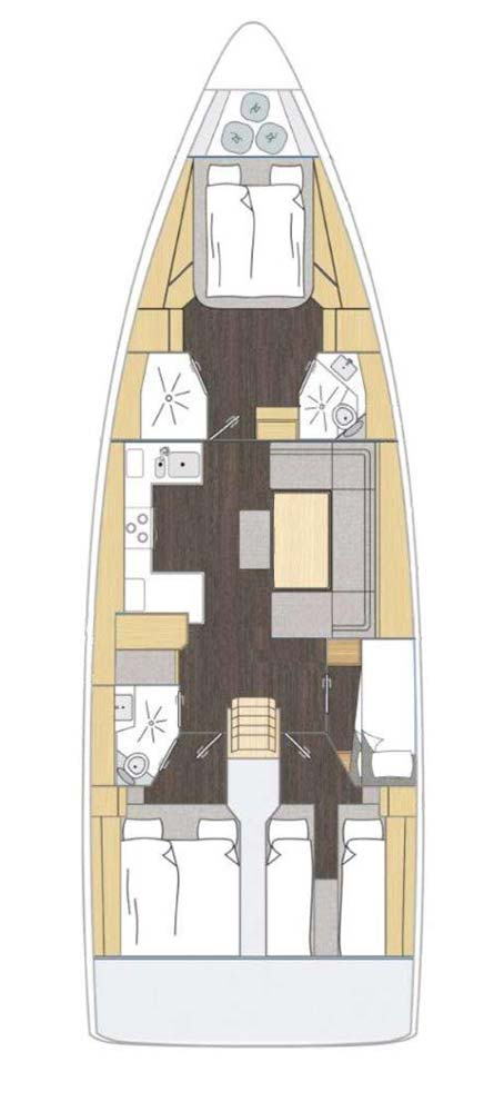 Pronájem lodi Palma de Mallorca lákavé ceny Bavaria C46