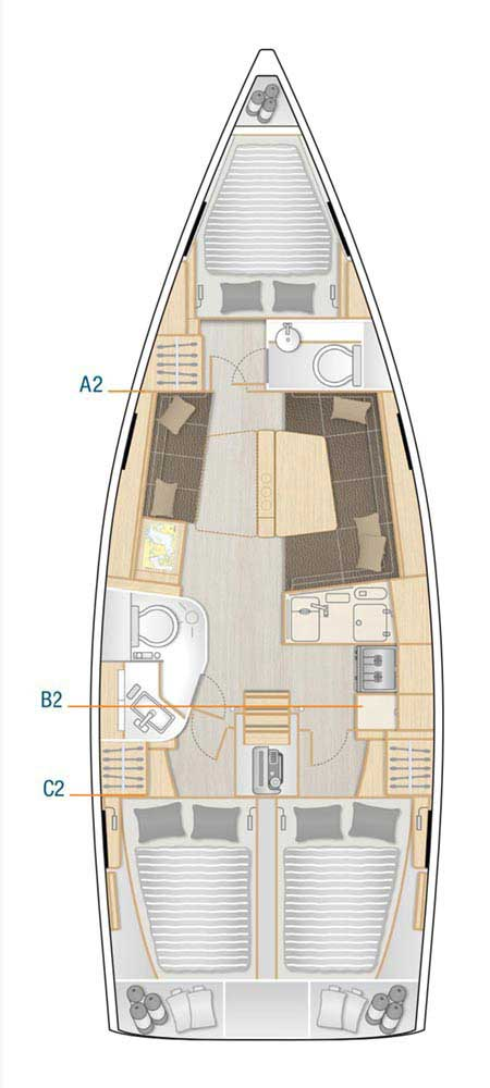 Hanse Hanse 388 jednotlivci a charterové společnosti v Šibenik 