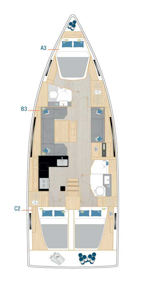 Pronájem jachty v Šibenik  -Hanse Hanse 410 na Samboatu