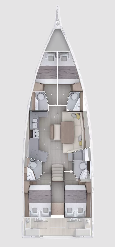 Bénéteau Oceanis 47 - 4 cab. jednotlivci a charterové společnosti v Tropea