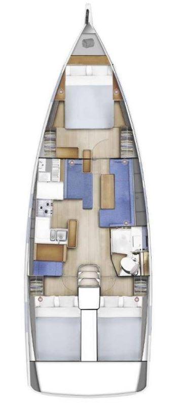 Pronájem lodi Jeanneau Sun Odyssey 410 v Murter-Kornati na Samboatu