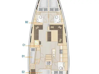 Pronajmout si Hanse Hanse 548 v Donji Seget