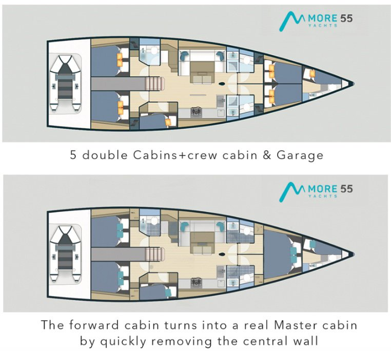Pronájem jachty v Donji Seget -More Boats More 55 na Samboatu