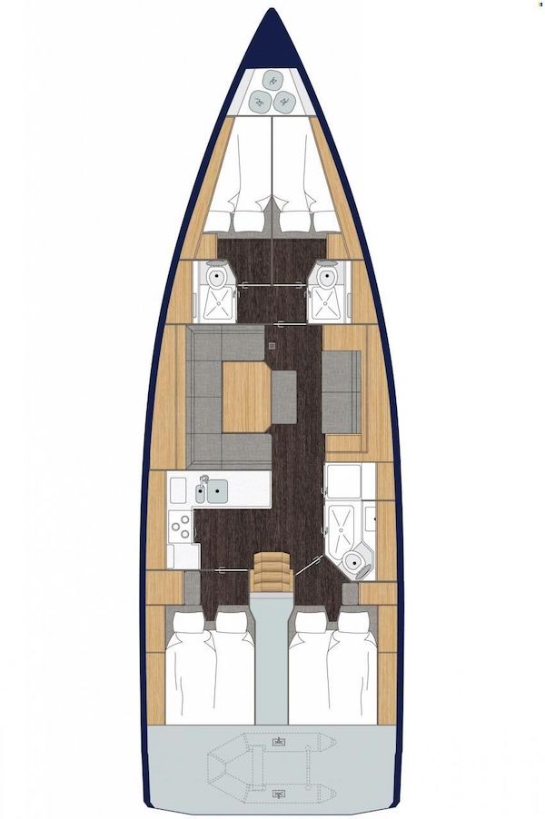Pronájem Plachetnice v Donji Seget -Bavaria Bavaria C45