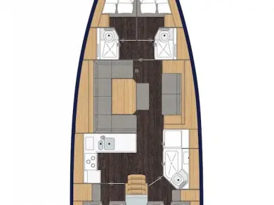 Pronájem Plachetnice v Donji Seget -Bavaria Bavaria C45