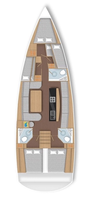 Pronájem lodi D&D Yacht D&D Kufner 50 v Donji Seget na Samboatu