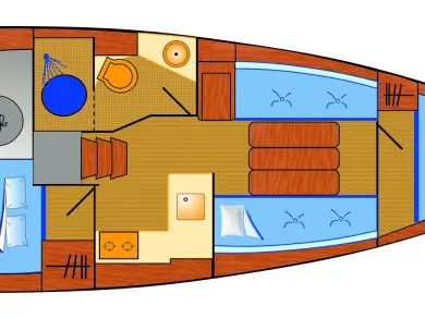 Pronajmout si Jeanneau Sun Odyssey 349 v Biograd Na Moru