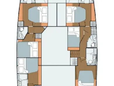 Pronajmout Katamarán se skipperem či ne Fountaine Pajot v Trogir