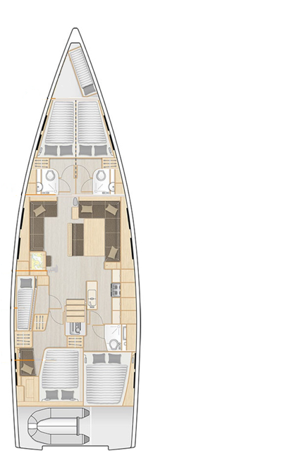 Pronájem lodi Trogir lákavé ceny Hanse 548