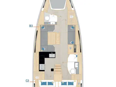 Pronájem jachty v Komolac -Hanse Hanse 410 na Samboatu