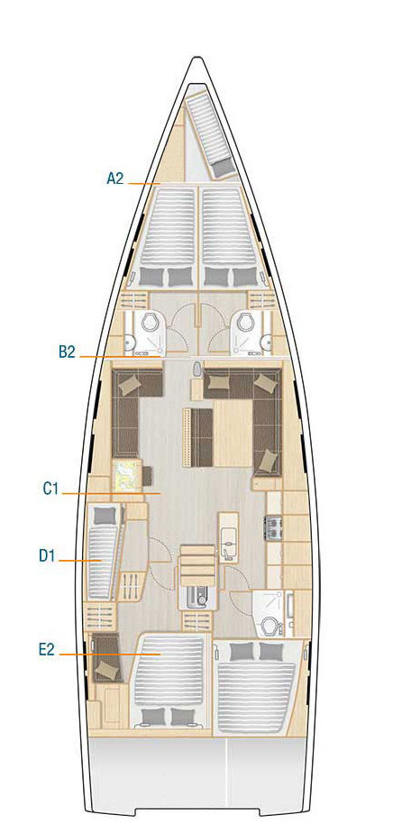 Pronajmout si Hanse Hanse 548 v Kaštela