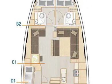Pronajmout si Hanse Hanse 548 v Kaštela