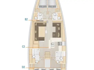 Pronájem jachty v Sukošan -Hanse Hanse 588 na Samboatu