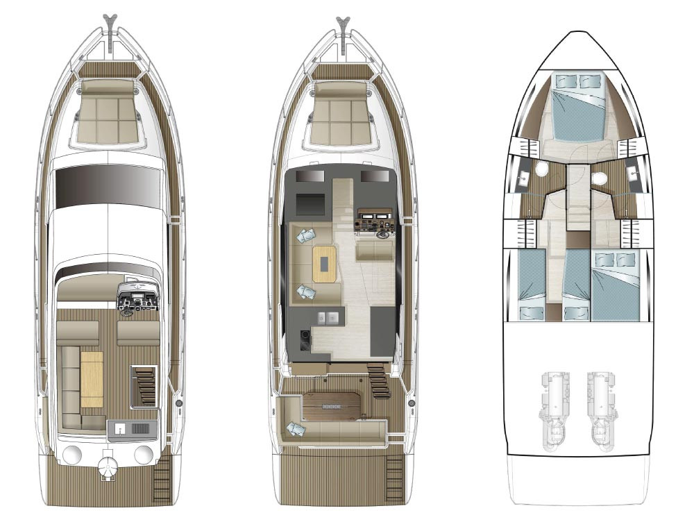Pronájem jachty v Kaštela -Sealine Sealine F430 na Samboatu