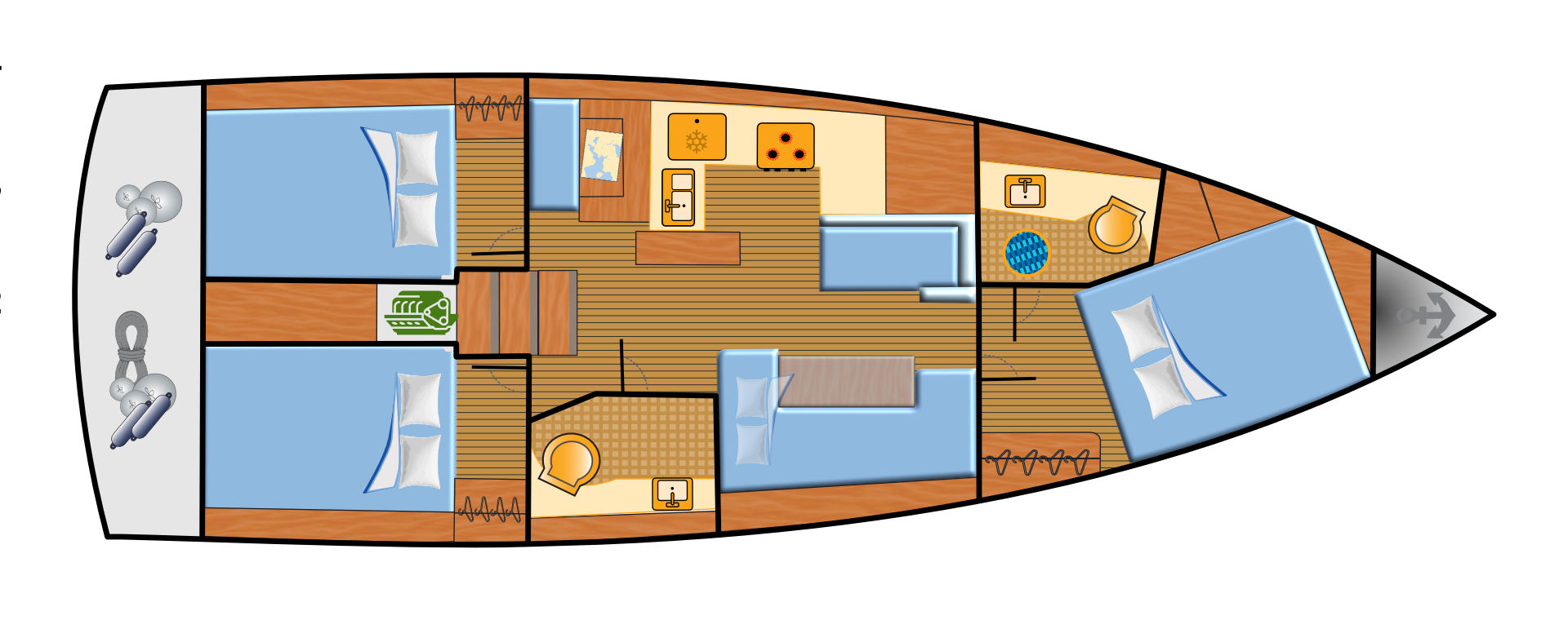Jeanneau Sun Odyssey 410 jednotlivci a charterové společnosti v Palma de Mallorca