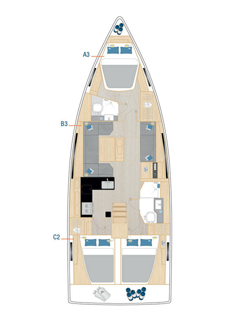 Pronajmout si Hanse Hanse 410 v Göcek 
