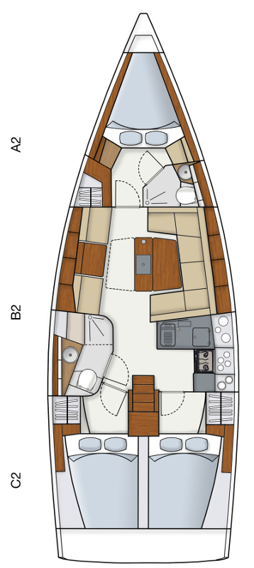 Pronájem lodi Hanse Hanse 415 v Kaštela na Samboatu