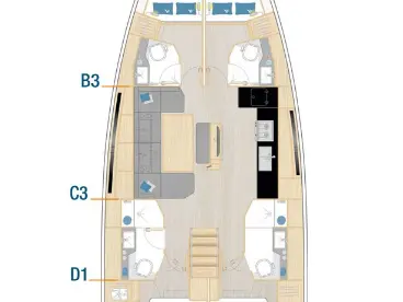 Pronájem Plachetnice v Kaštela -Hanse Hanse 460