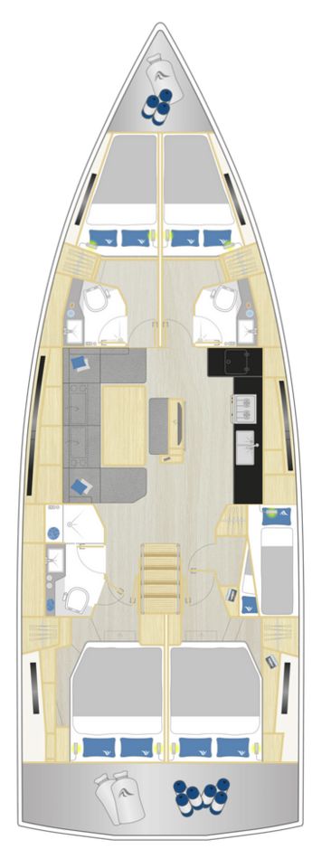 Pronájem jachty v Šibenik  -Hanse Hanse 460 na Samboatu