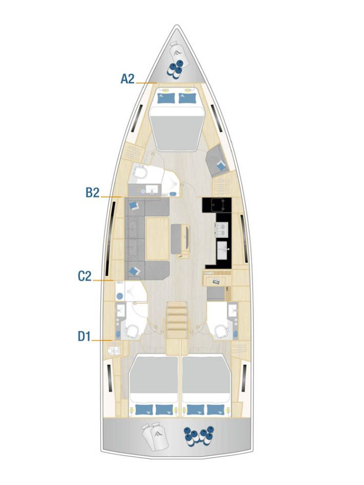 Hanse Hanse 460 jednotlivci a charterové společnosti v Donji Seget