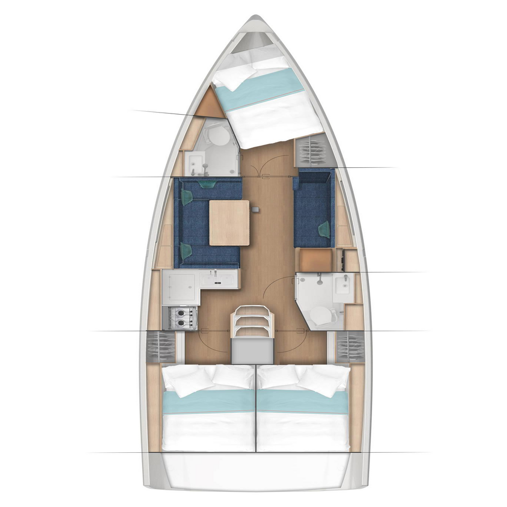 Pronájem Plachetnice Jeanneau s licencí