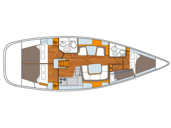 Jeanneau Sun Odyssey 43 jednotlivci a charterové společnosti v Deme of Volos