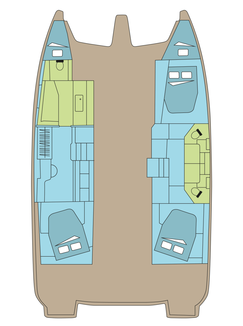 Pronájem Katamarán v Nassau -Fountaine Pajot Fountaine Pajot FP 44 Maestro - 3 + 2 cab.