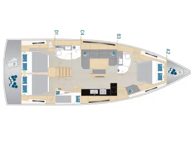 Pronájem lodi Hanse Hanse 460 v Kaštela na Samboatu