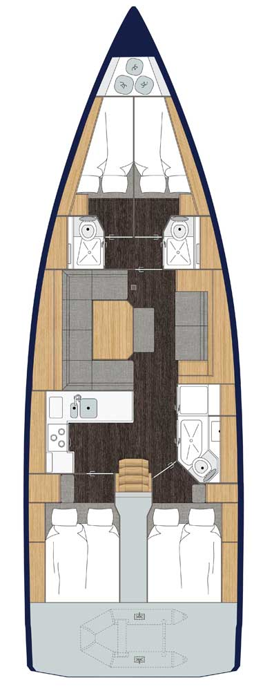 Pronájem jachty v Gouvia -Bavaria Bavaria C45 na Samboatu