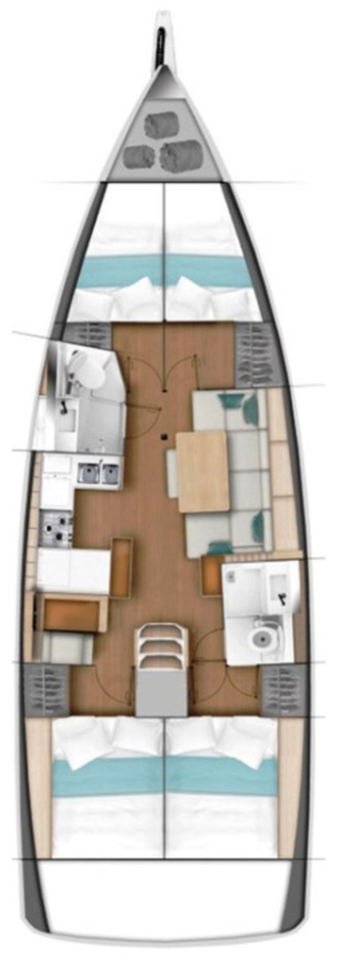 Jeanneau Sun Odyssey 440 jednotlivci a charterové společnosti v Gouvia
