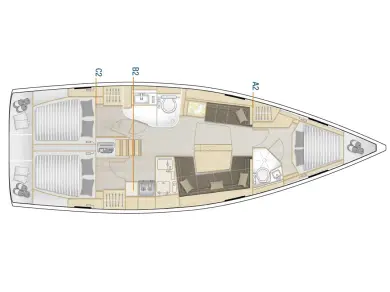 Pronájem jachty v Kaštela -Hanse Hanse 418 na Samboatu