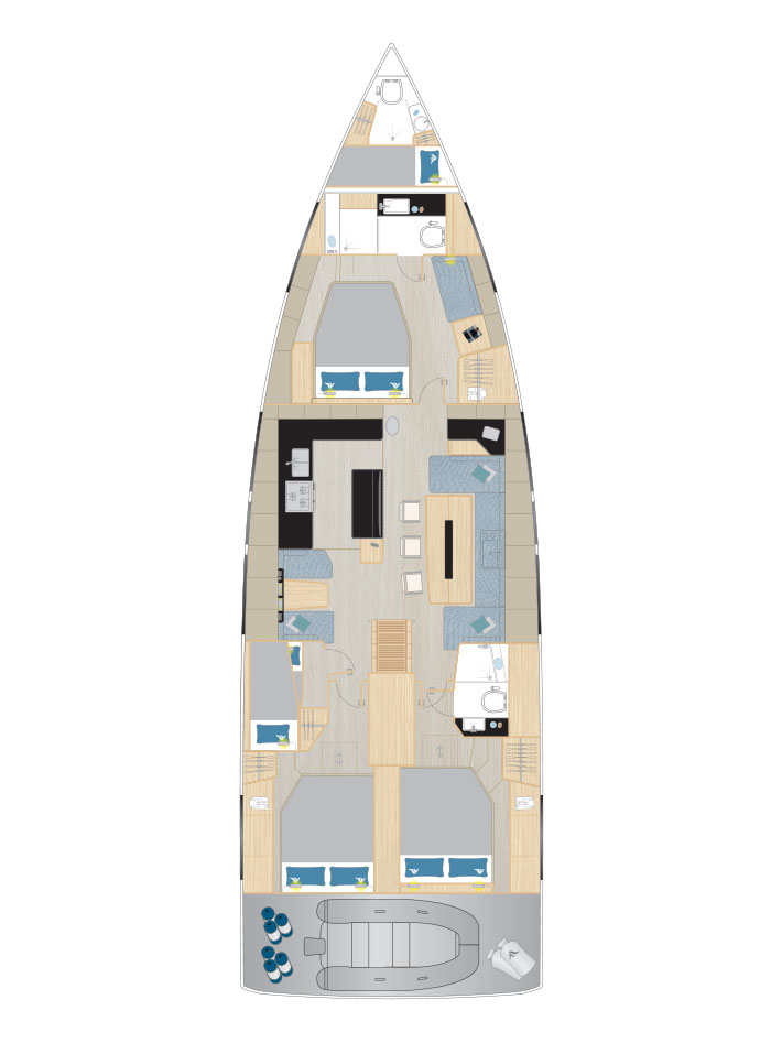 Pronájem Plachetnice v Kaštela -Hanse Hanse 590