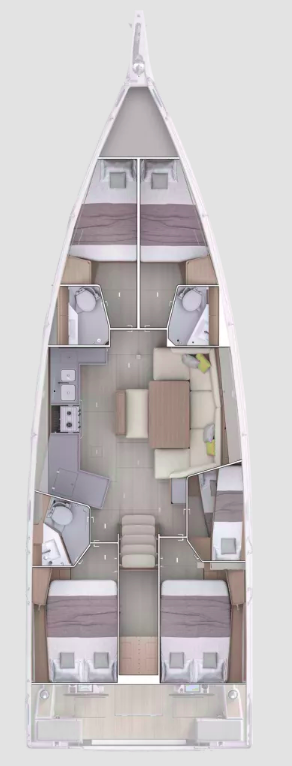 Pronájem lodi Split lákavé ceny Oceanis 47 - 5 cab.