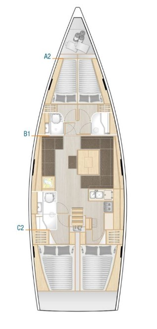Pronájem Plachetnice v Punat -Hanse Hanse 458