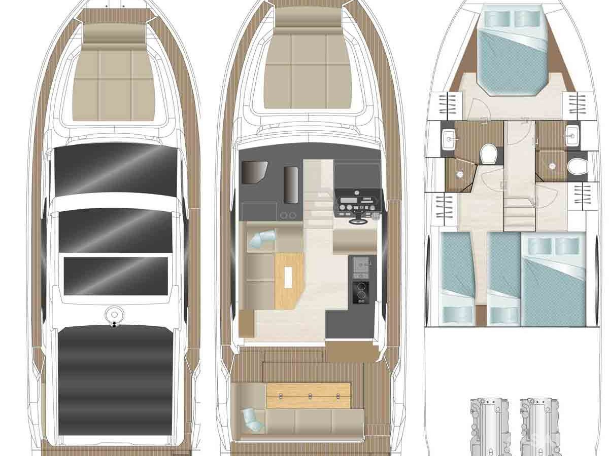 Pronajmout si Sealine Sealine C390 v Biograd Na Moru