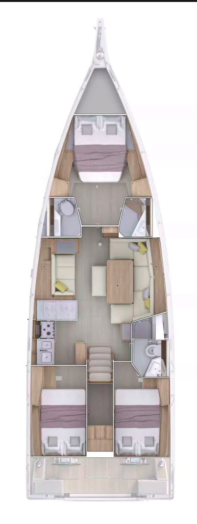 Bénéteau Oceanis 47 - 3 cab. jednotlivci a charterové společnosti v Trogir