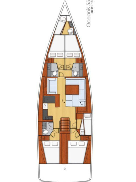 Pronájem jachty v Lavrio -Bénéteau Oceanis 55 na Samboatu