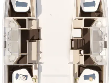 Pronájem lodi Trogir lákavé ceny Fountaine Pajot FP 44 Quatuor - 4 cab.