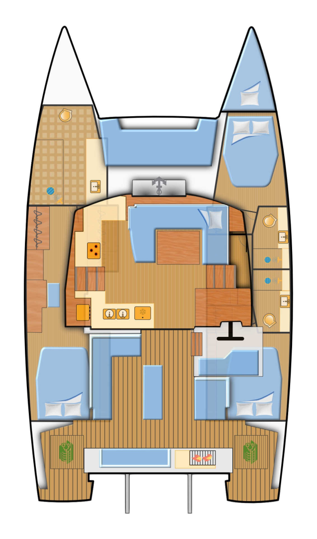 Pronajmout si Fountaine Pajot Elba 45 v Biograd Na Moru