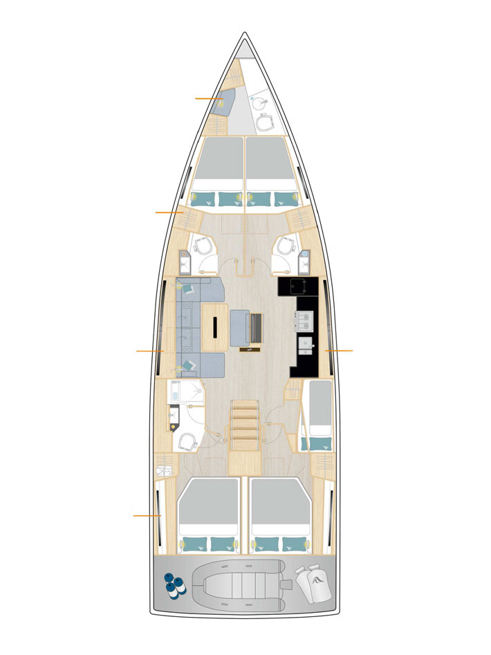 Pronájem jachty v Göcek  -Hanse Hanse 510 na Samboatu