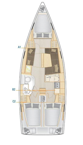 Hanse Hanse 388 jednotlivci a charterové společnosti v Donji Seget