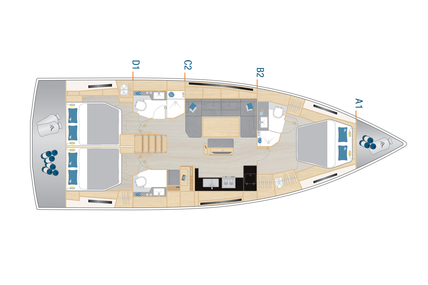 Pronajmout si Hanse Hanse 460 v Donji Seget