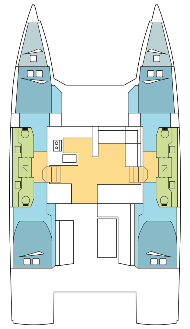 Pronájem jachty v Komolac -Bavaria Nautitech 47 Power - 4 + 2 cab. na Samboatu