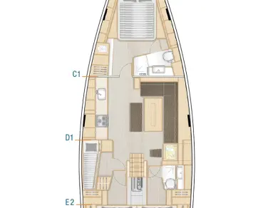 Pronájem Plachetnice v Donji Seget -Hanse Hanse 508